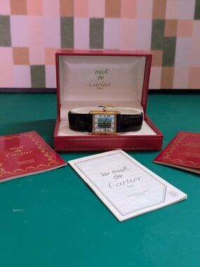 Vintage Must de Cartier Tank LM "Trinity" Tricolor Dial – All-Original Full Set